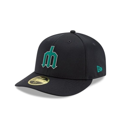 Blue Seattle Mariners Hat - New Era MLB Clubhouse Collection Low Profile 59FIFTY Fitted Caps USA6715980